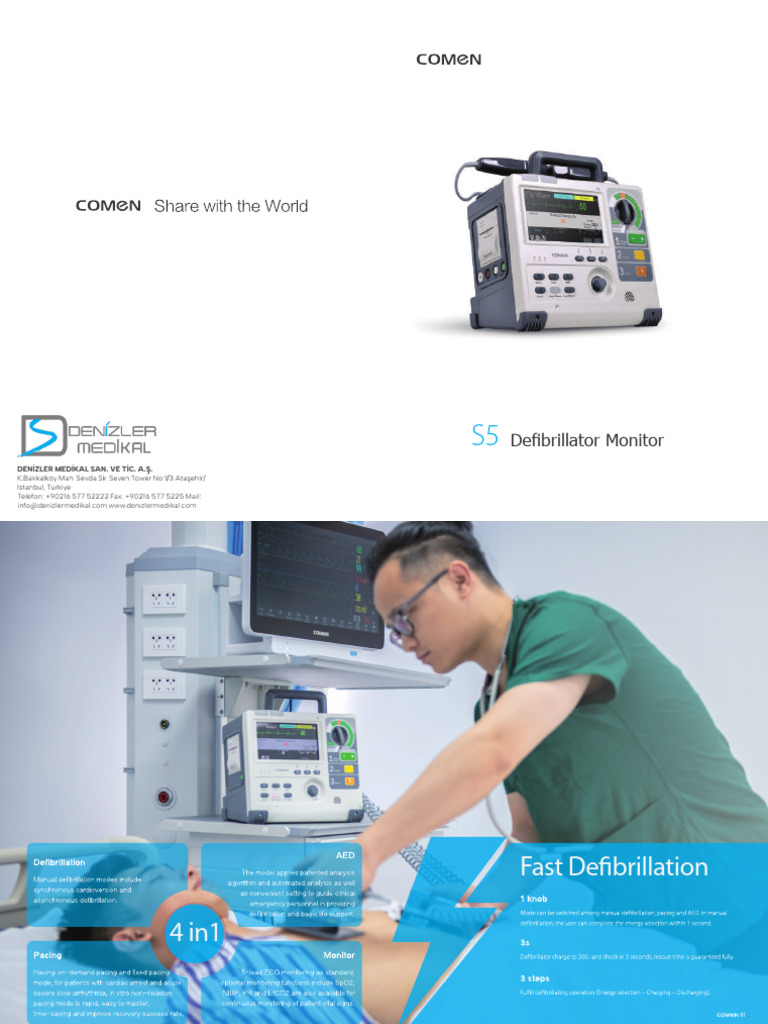 S5 Defibrillator Monitor Overview | PDF | Cardiology | Clinical Medicine
