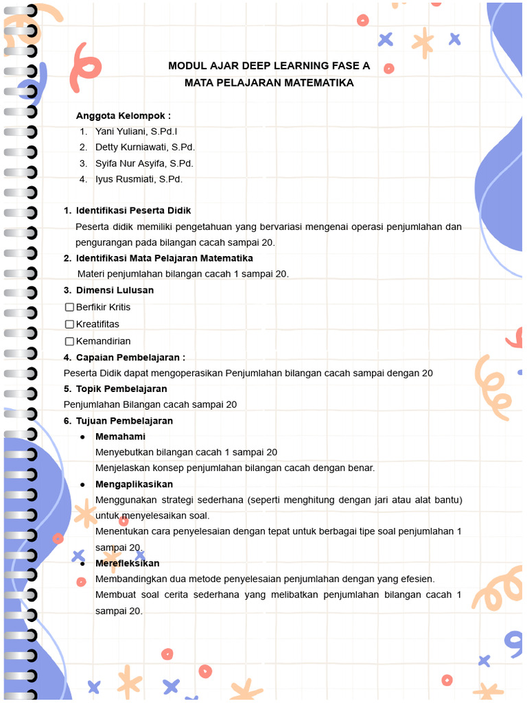 Modul Ajar Deep Learning SMK Fase A | PDF