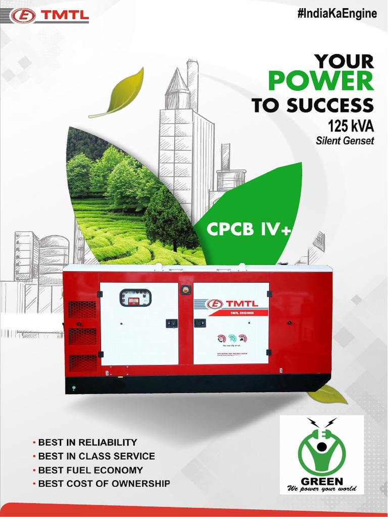 TMTL 125 Kva CPCB IV+ Catalogue | PDF