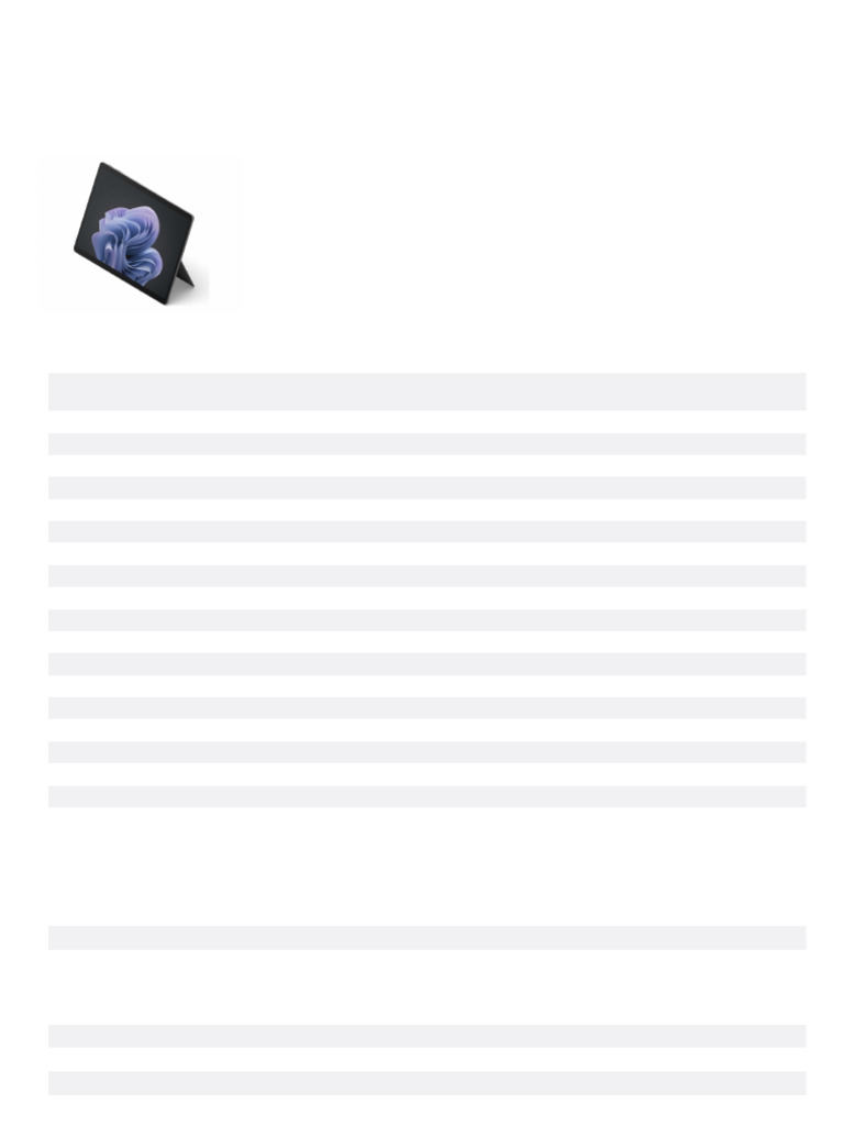 Product Data Sheet - SRFC Pro10 I7!16!512 BLACK (ZDW-00022) | PDF