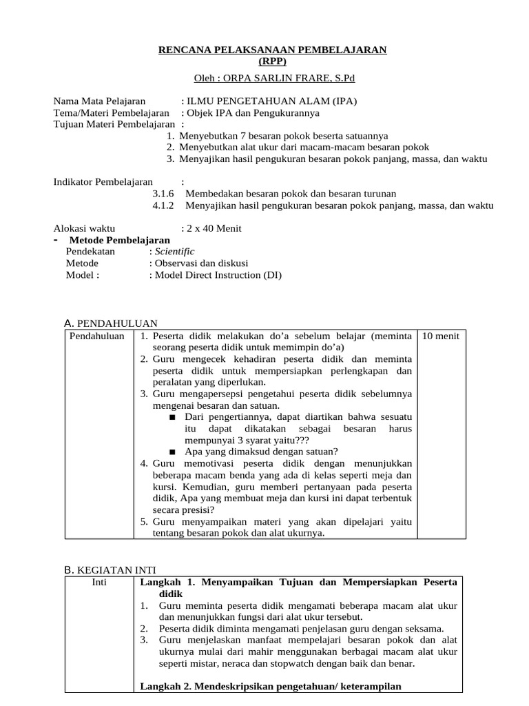Format RPP CGP 10 REGULER | PDF