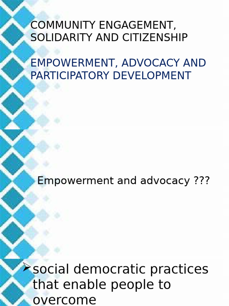Empowerment and Advocacy Strategies | PDF | Empowerment | Accountability