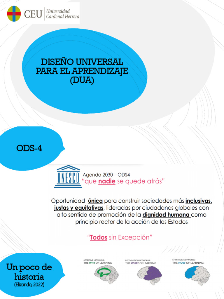 Diseño Universal para el Aprendizaje DUA | PDF | Cognición | Aprendizaje