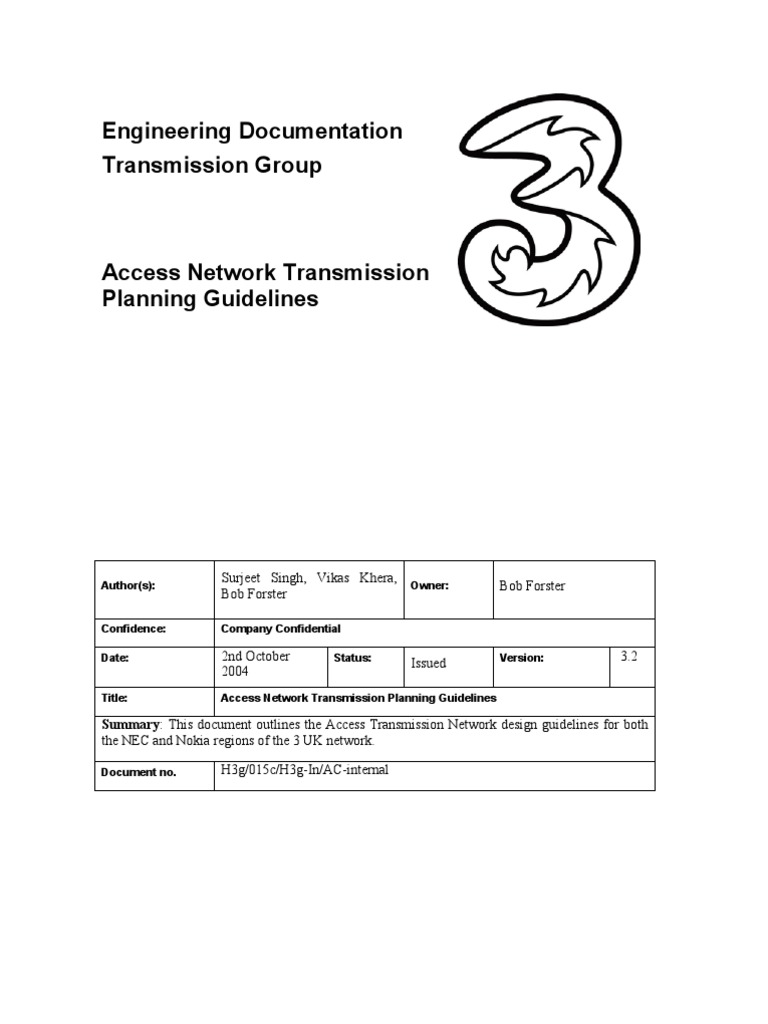 Transmission Planning Guidelines V3.2 PDF Network Topology Microwave
