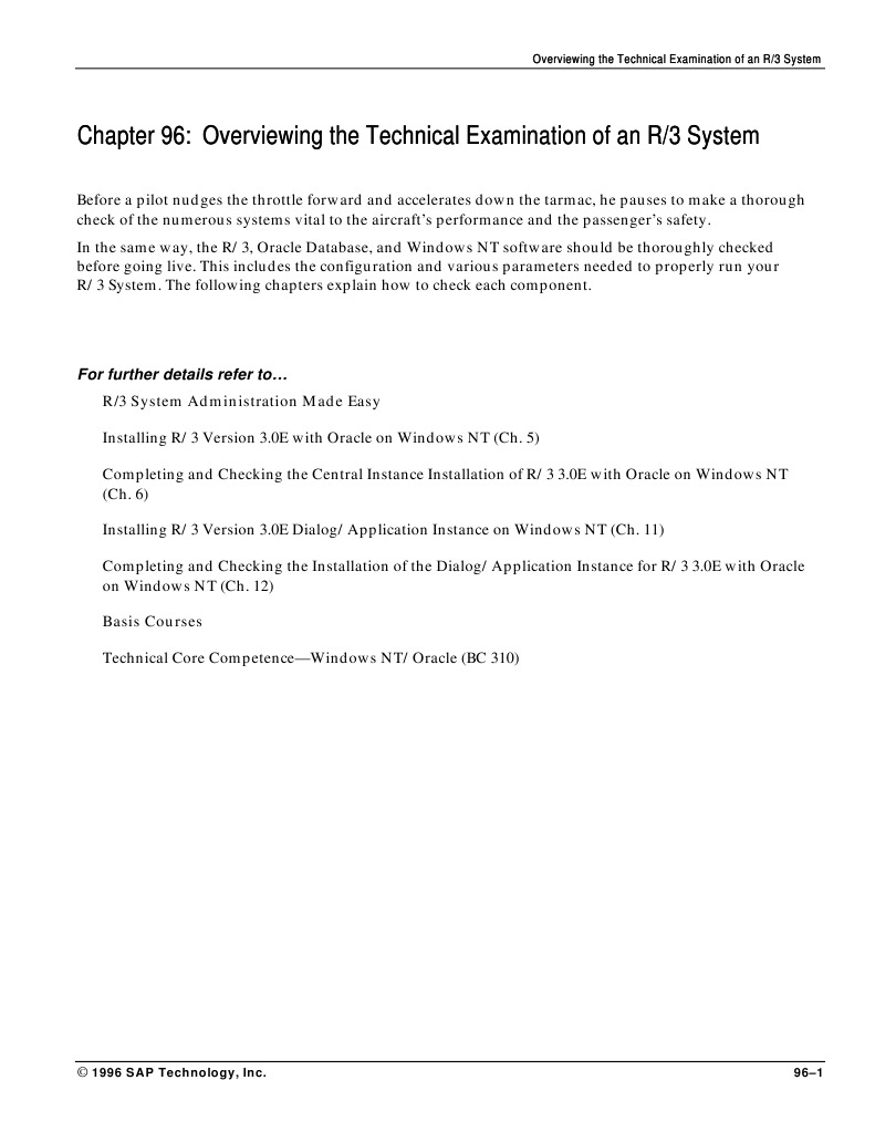 Over Viewing The Technical Examination of An R3 System | PDF | Oracle ...