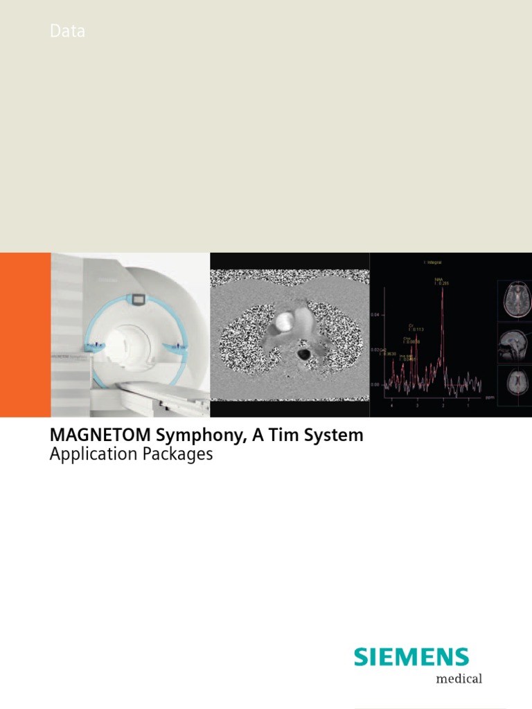 MAGNETOM Symphony Tim Appl Packs | PDF | Medical Imaging | Functional ...