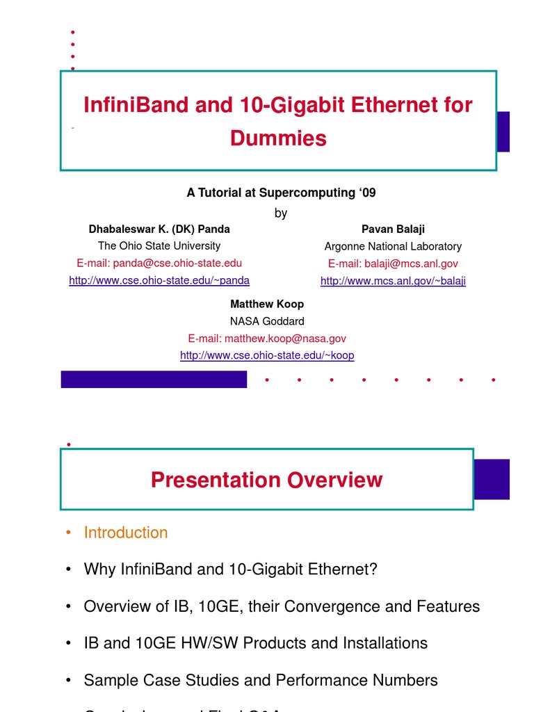 10 Gigabit Vs Infinibandbasic PDF Network Interface