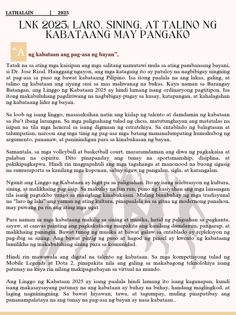 District 6 - Feature Writing (Filipino) PDF | PDF