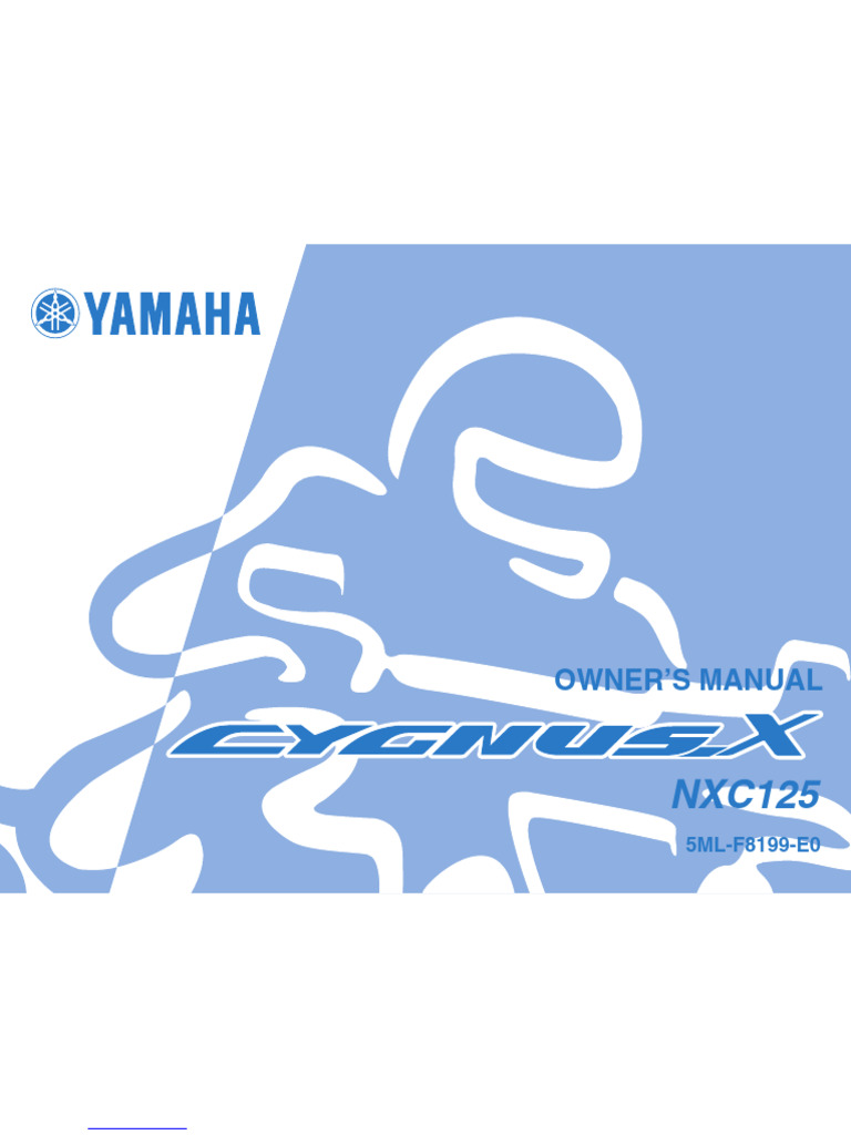 Yamaha Cygnus X 125 Oil Capacity Guide | PDF | Gasoline | Brake