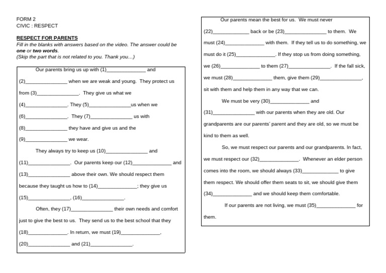 Understanding Respect for Parents | PDF