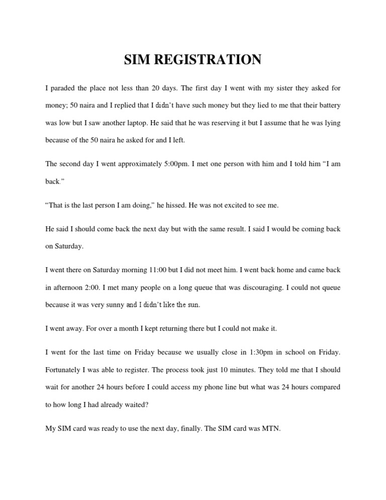 Challenges of SIM Registration Process | PDF