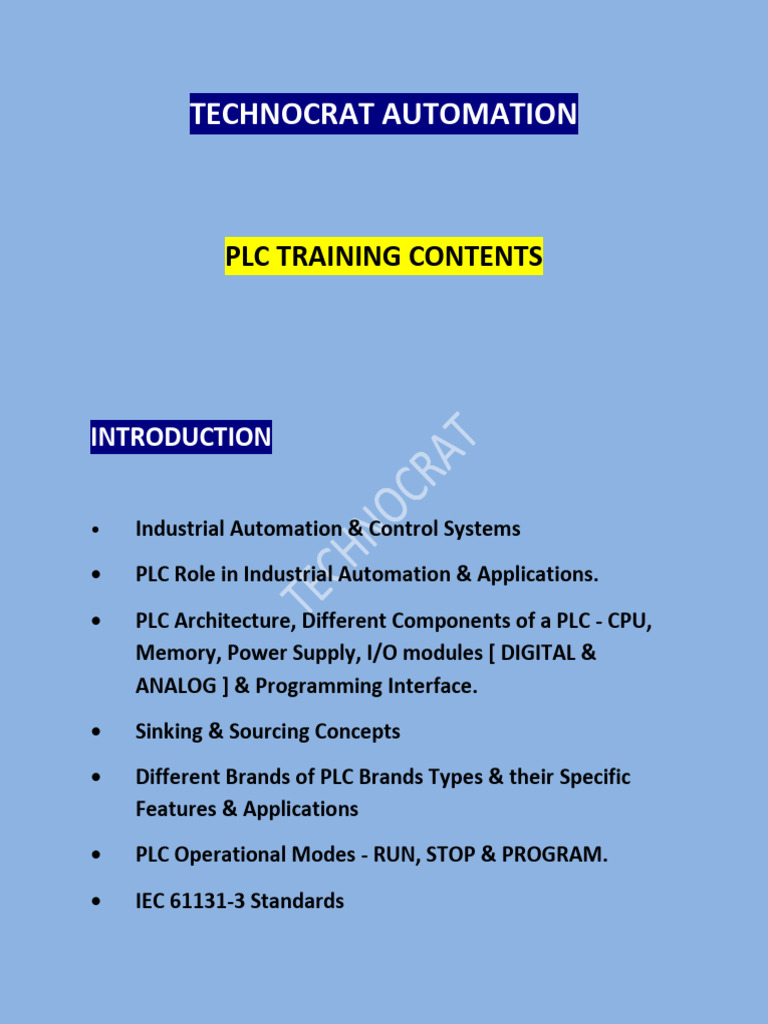 Industrial Automation & SCADA Training | PDF | Programmable Logic ...