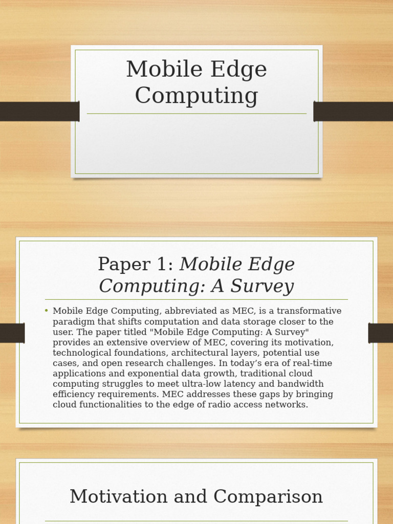 Mobile Edge Computing: Key Insights and Challenges | PDF | Internet Of ...