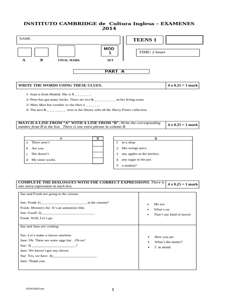 Cambridge English Exam Practice 2014 | PDF | Grammar | Syntax