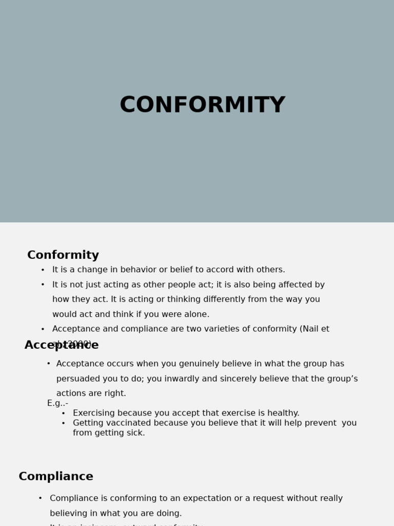 Understanding Conformity Dynamics | PDF | Conformity | Liberal Arts ...