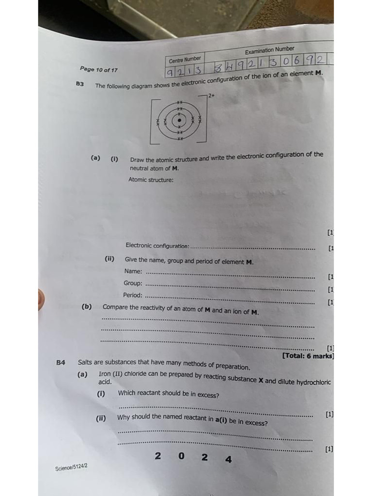 Science 2024 GCE P2 | PDF