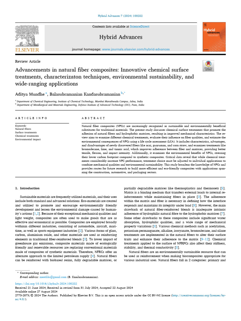 Natural Fiber Composites: Innovations & Sustainability | PDF ...