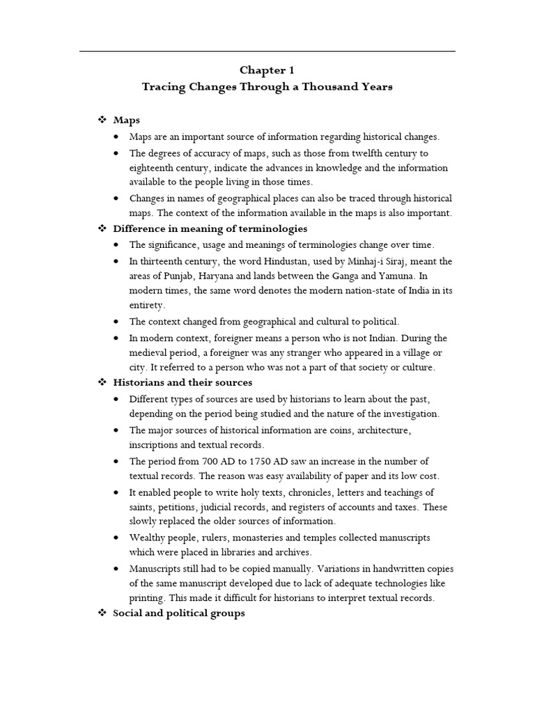 History Short Revision Notes | PDF | Bhakti | Mughal Empire