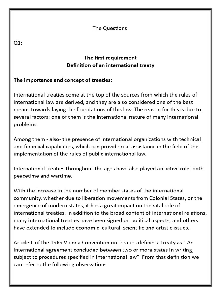 Understanding International Treaties | PDF | Treaty | International Law