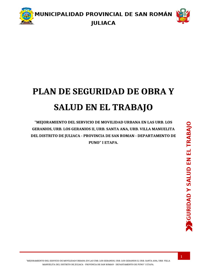 18.6 Plan de Seguridad de Obra y Salud en El Trabajo | PDF | Primeros ...