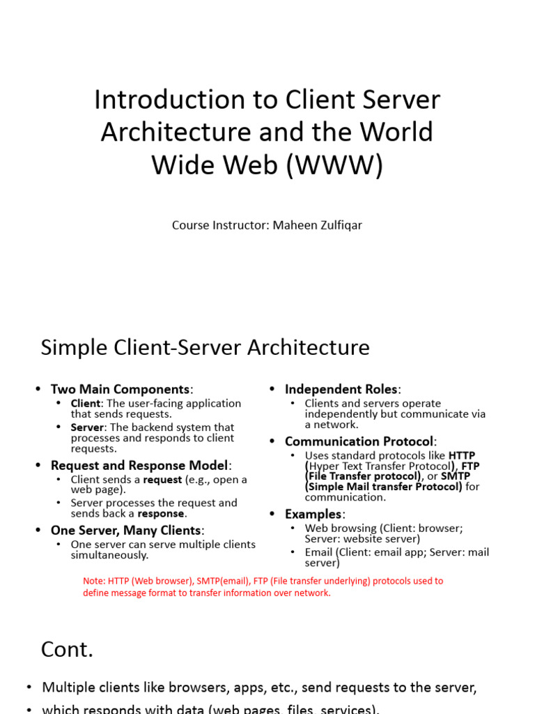 Overview of World Wide Web Architecture | PDF | World Wide Web ...