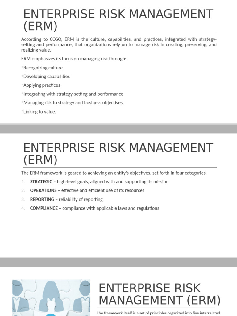 Enterprise Risk Management Framework | PDF | Risk | Enterprise Risk ...