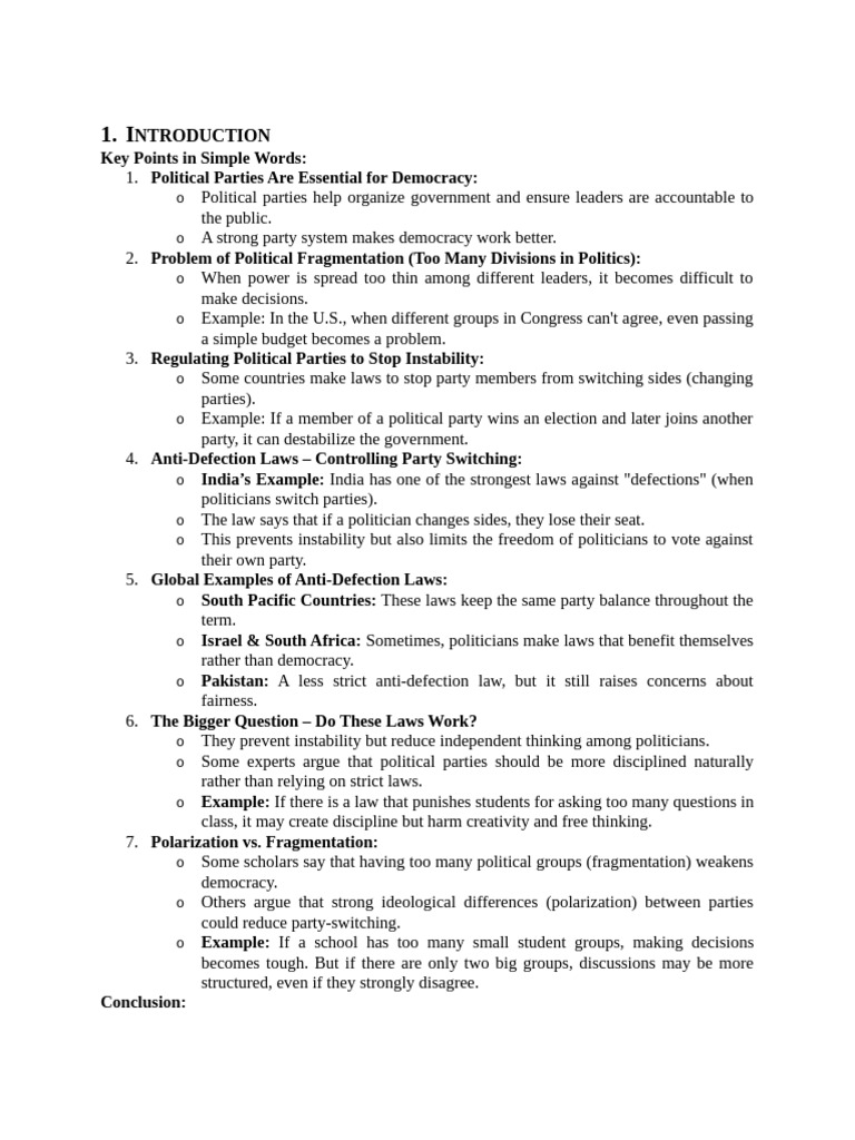 Anti-Defection Laws in Indian Politics | PDF | Political Parties ...