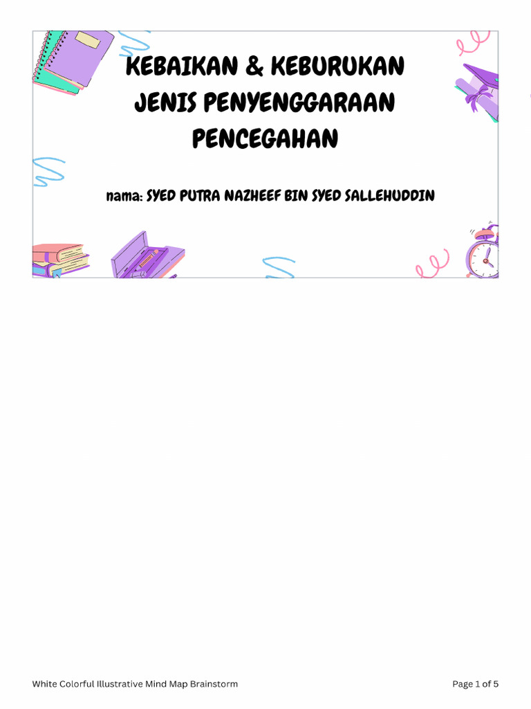 White Colorful Illustrative Mind Map Brainstorm PDF | PDF
