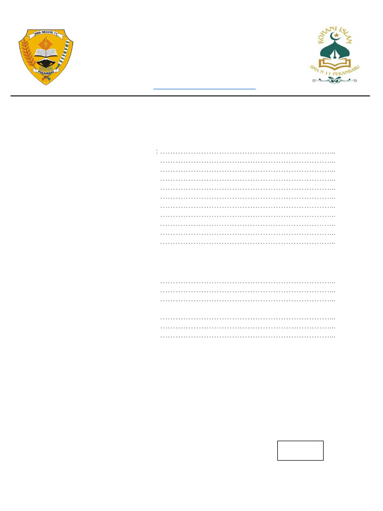 Formulir Pendaftaran Rohis 2025/2026 | PDF