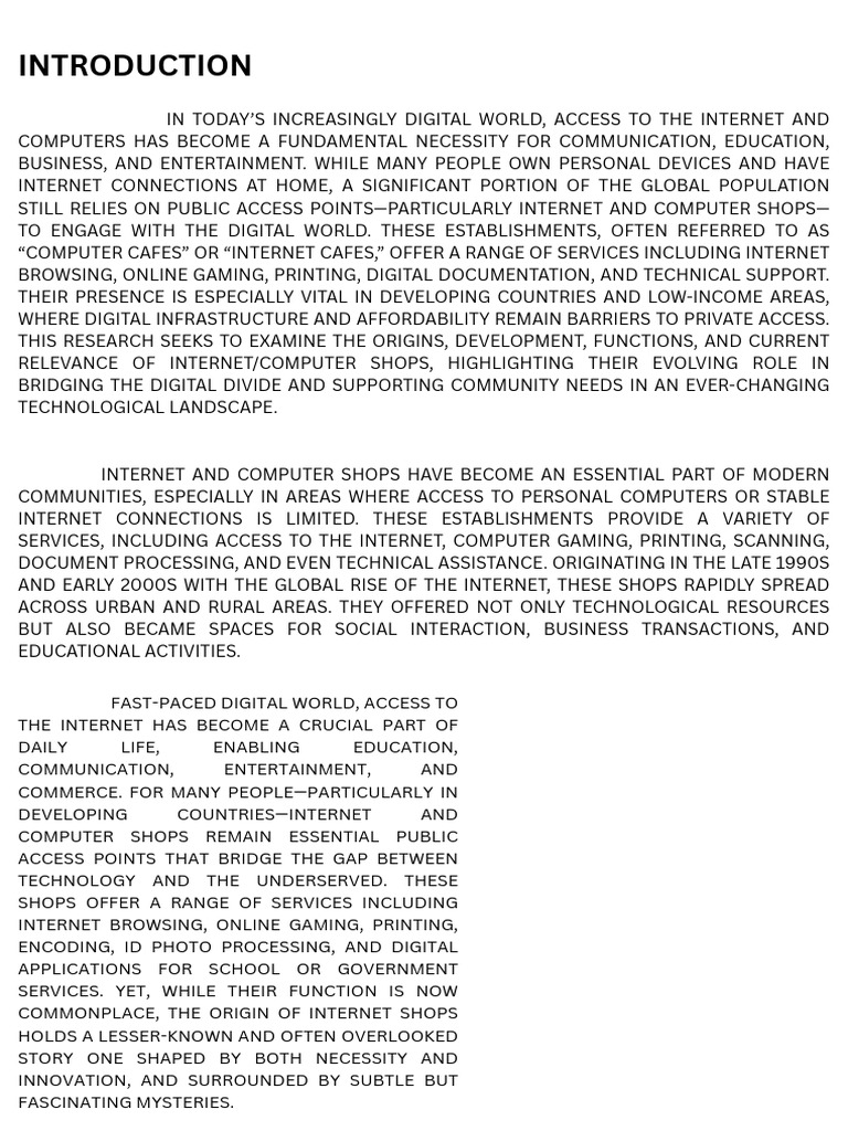 Introduction in Today's Increasingly Digital World, Access To The ...