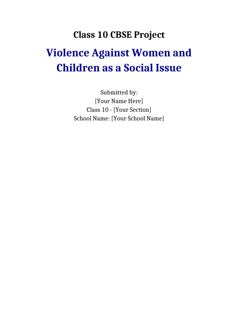 Addressing Violence Against Women & Children | PDF | Domestic Violence ...