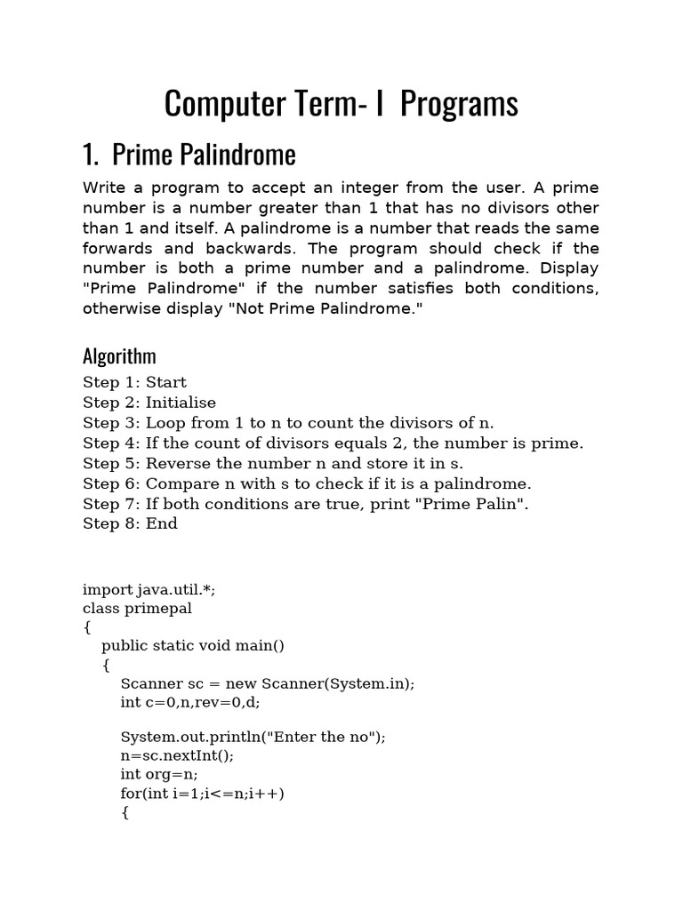 Noel 11326 Computer TERM I Project | PDF | Integer (Computer Science ...