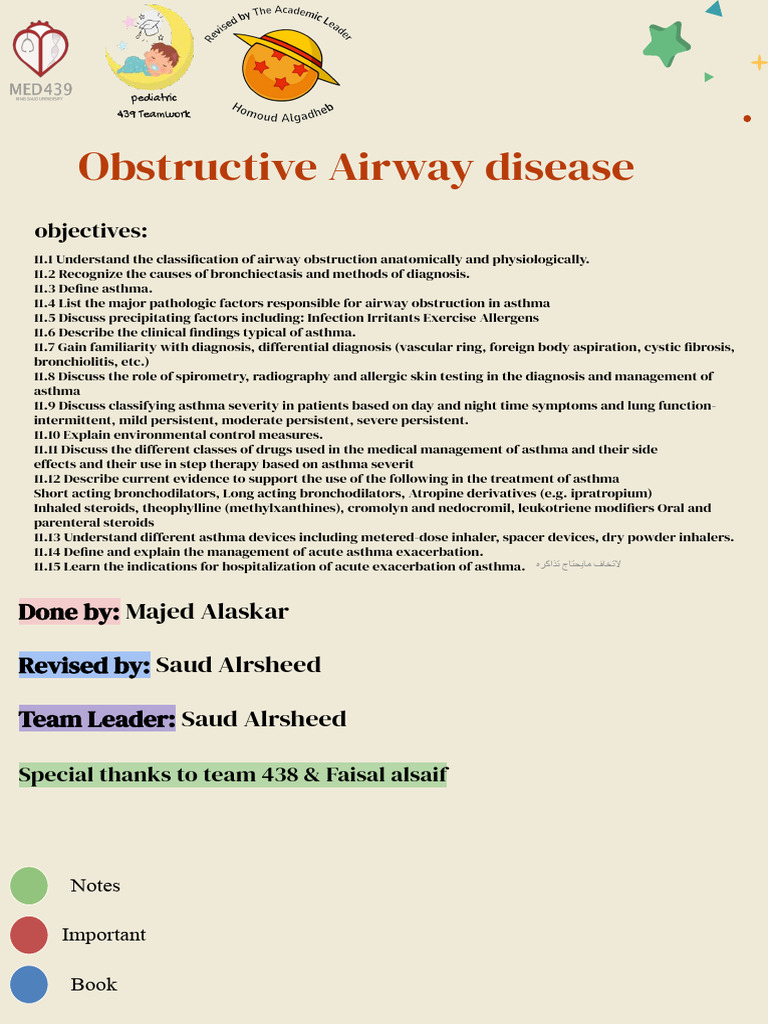 Obstructive Airway Disease | PDF | Asthma | Respiratory Tract