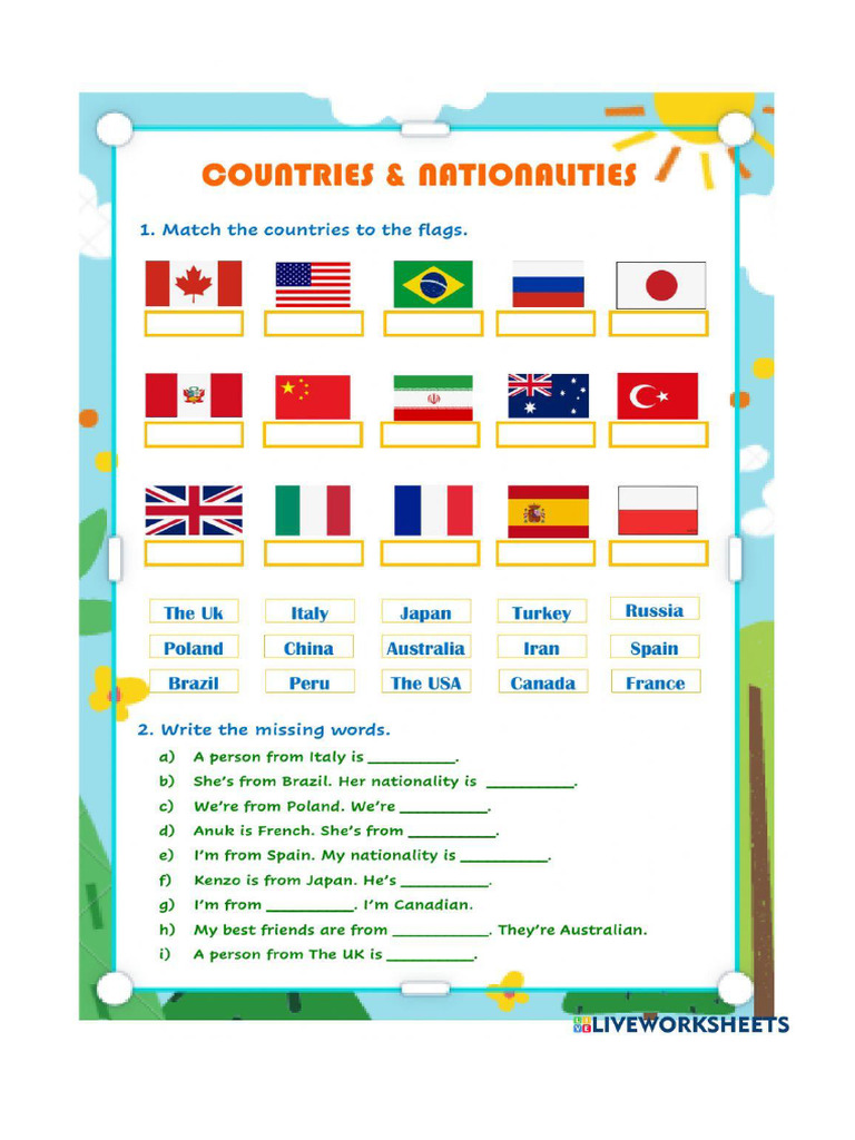 Countries and Nationalities | PDF