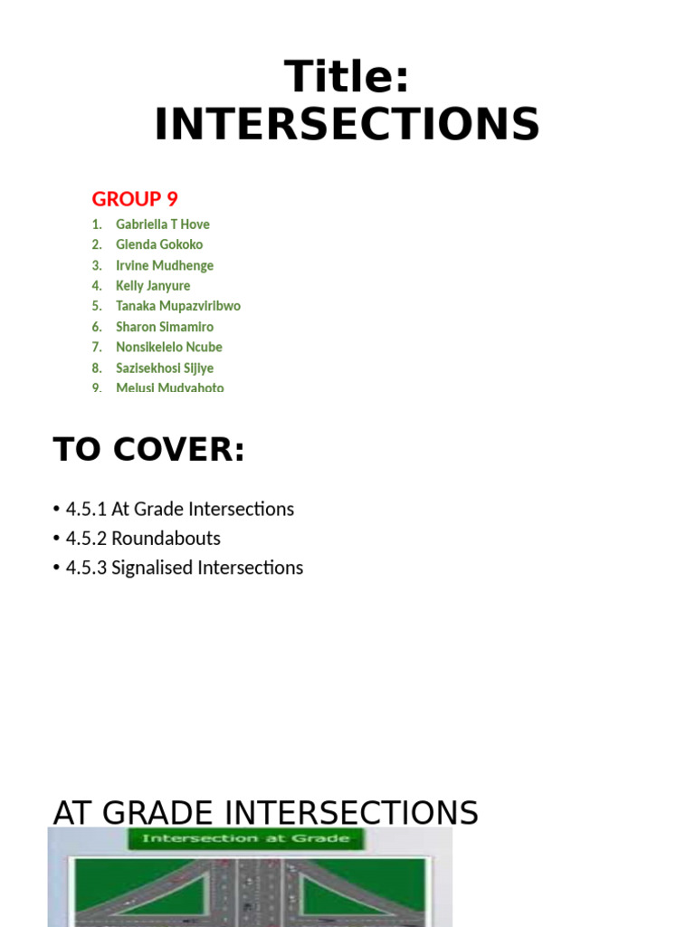 Types and Design of Road Intersections | PDF | Intersection (Road ...