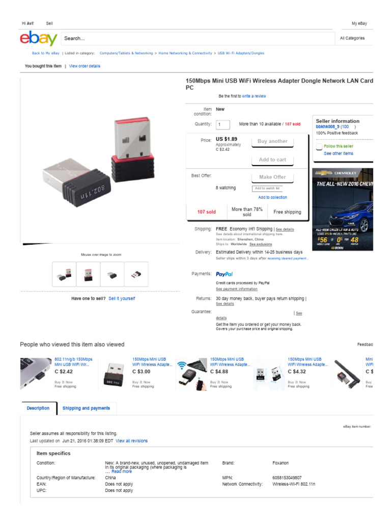 150Mbps Mini USB WiFi Adapter Review | PDF | Light Emitting Diode | Wi Fi