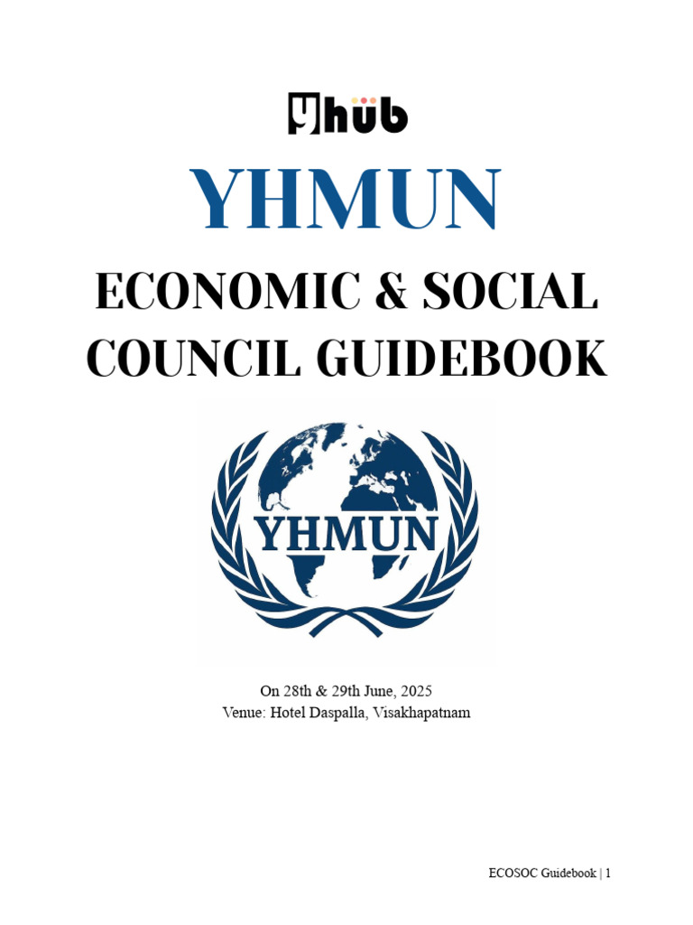 ECOSOC Guidebook for YHMUN 2025 | PDF | Climate Resilience | Developing ...