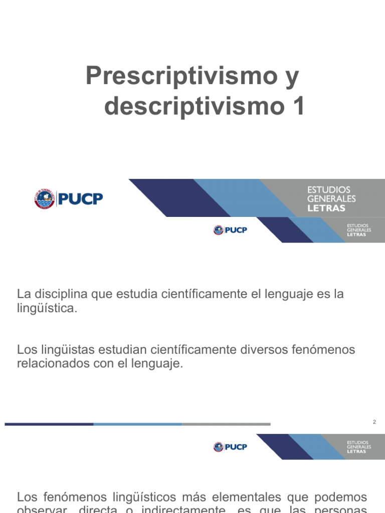 Prescriptivismo vs. Descriptivismo | PDF | Lingüística | Humano