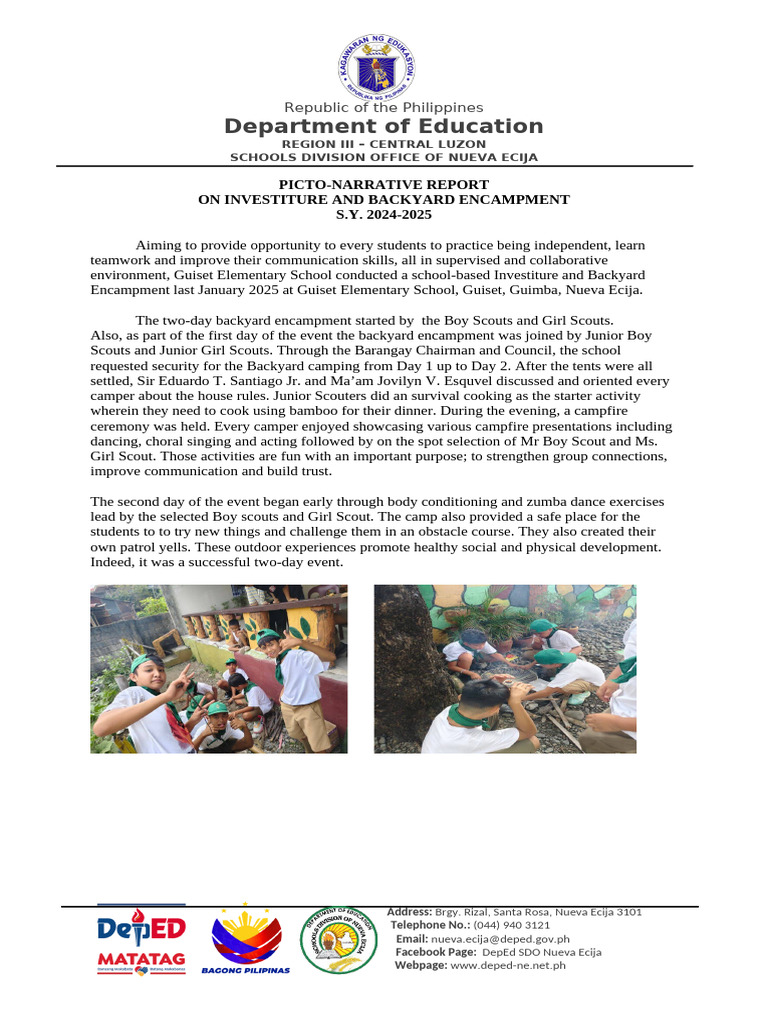 Investiture and Backyard Encampment 2025 | PDF | Outdoor Recreation ...
