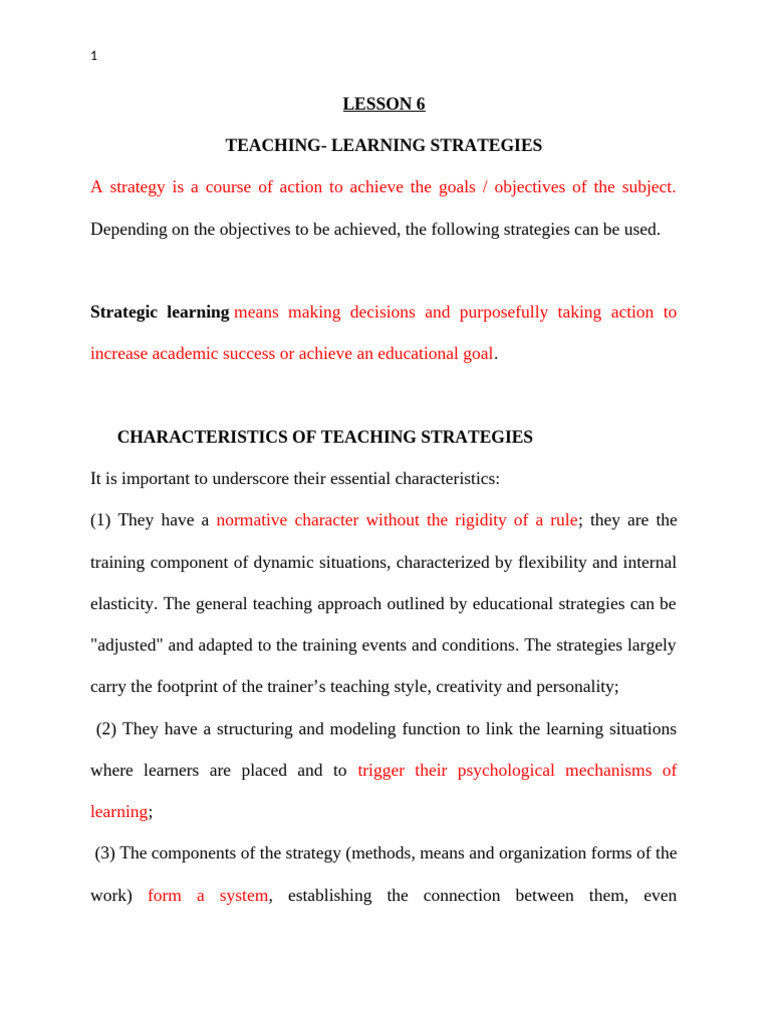 Effective Teaching Strategies Overview | PDF | Teachers | Classroom ...