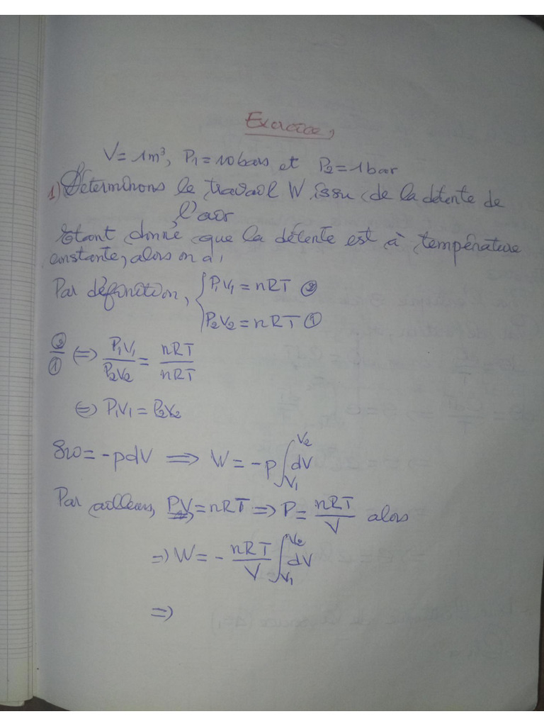 Cours Thermo 2024-25 (Edgard) | PDF