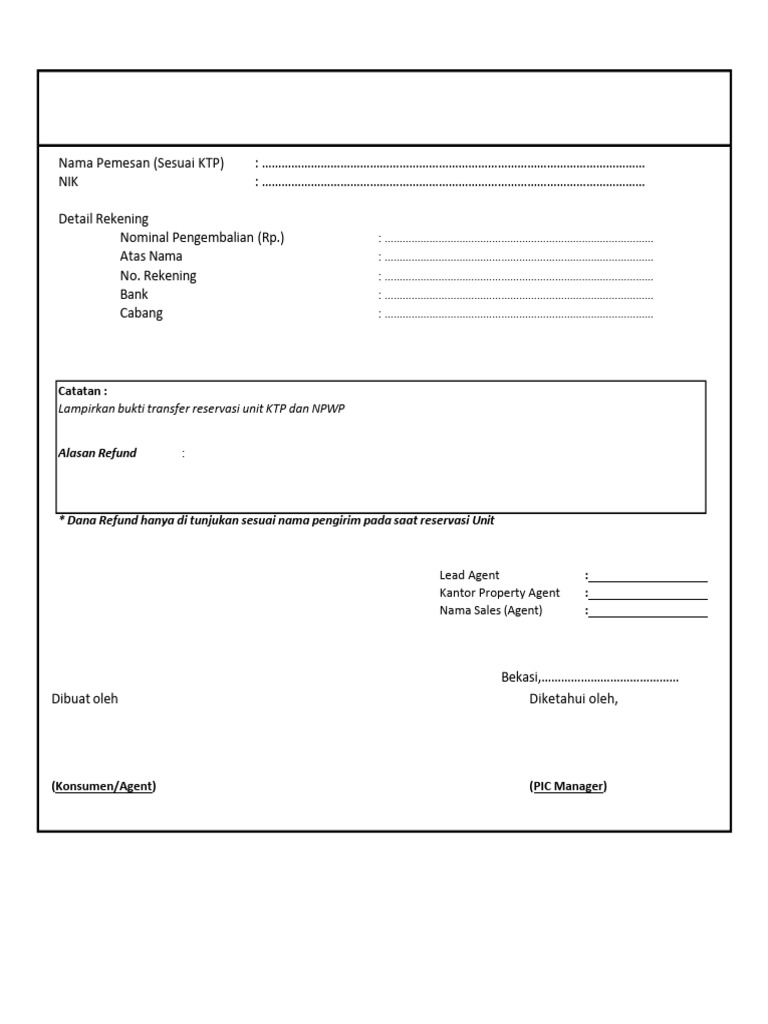 Form Refund 2024 | PDF