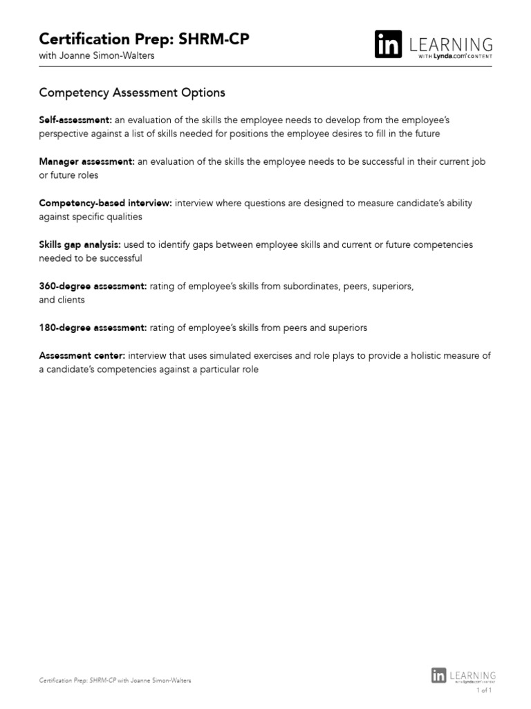 SHRM-CP Certification Prep Guide | PDF