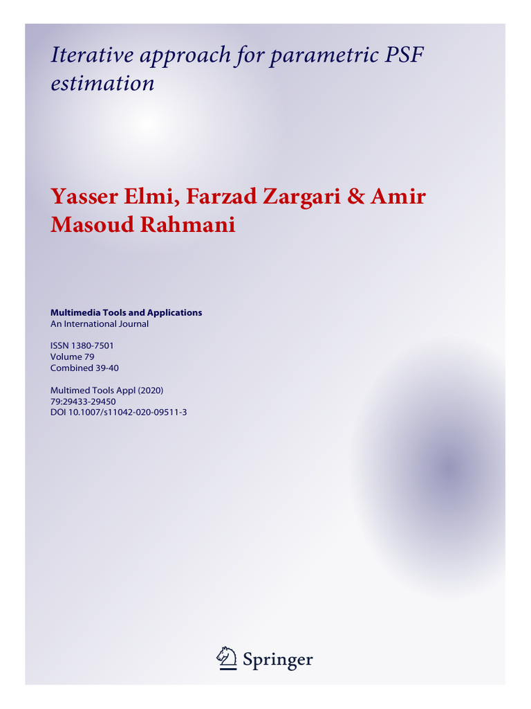 Iterative PSF Estimation for Deblurring | PDF | Angle | Signal Processing