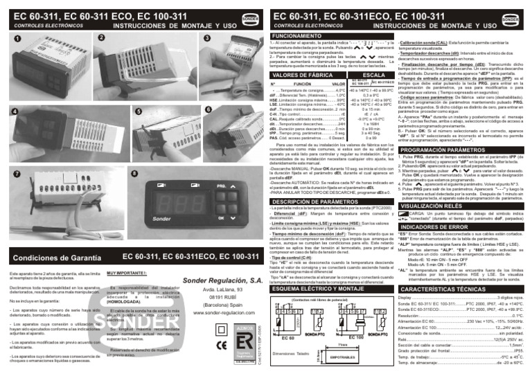 Manual de Uso y Garantía EC 60-311 | PDF | Ingenieria Eléctrica ...