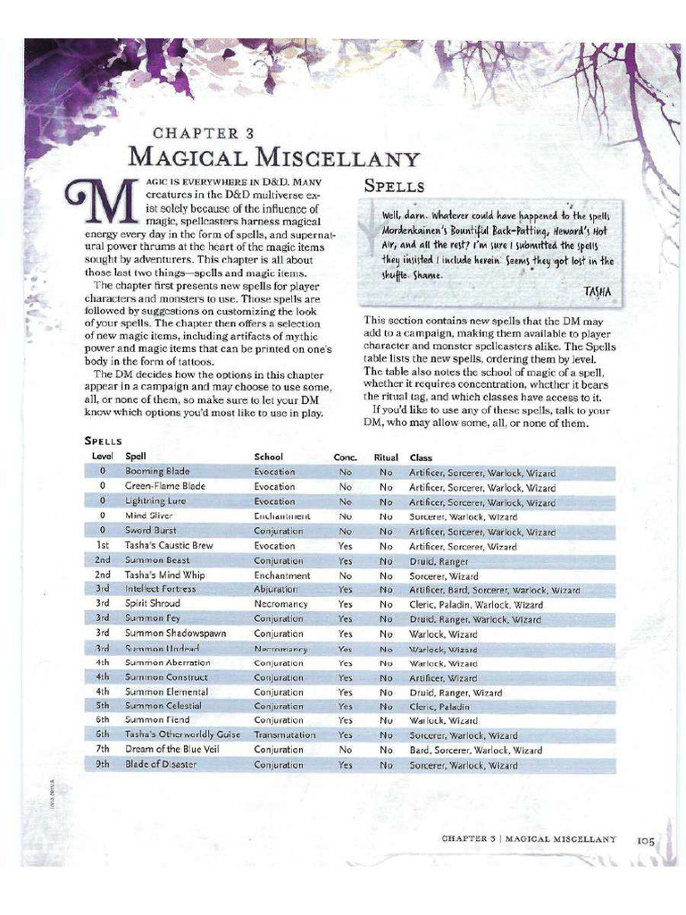 Tasha's Spells | PDF