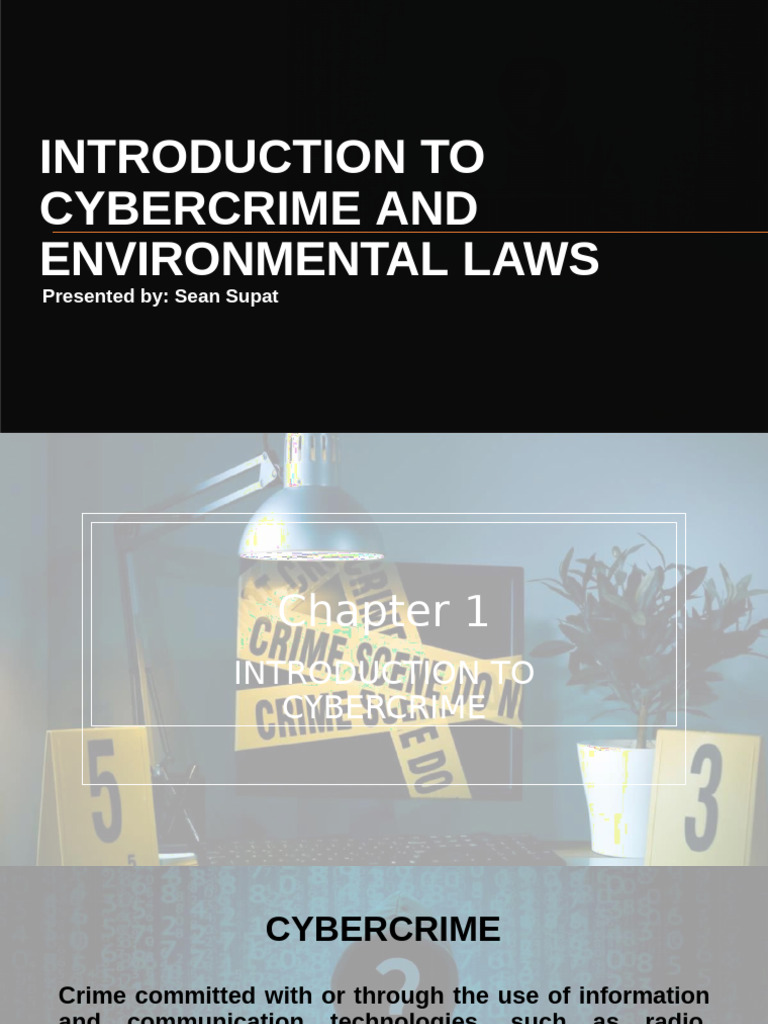 Cdi 9 Introduction To Cybercrime and Environmental Laws 1 | PDF ...