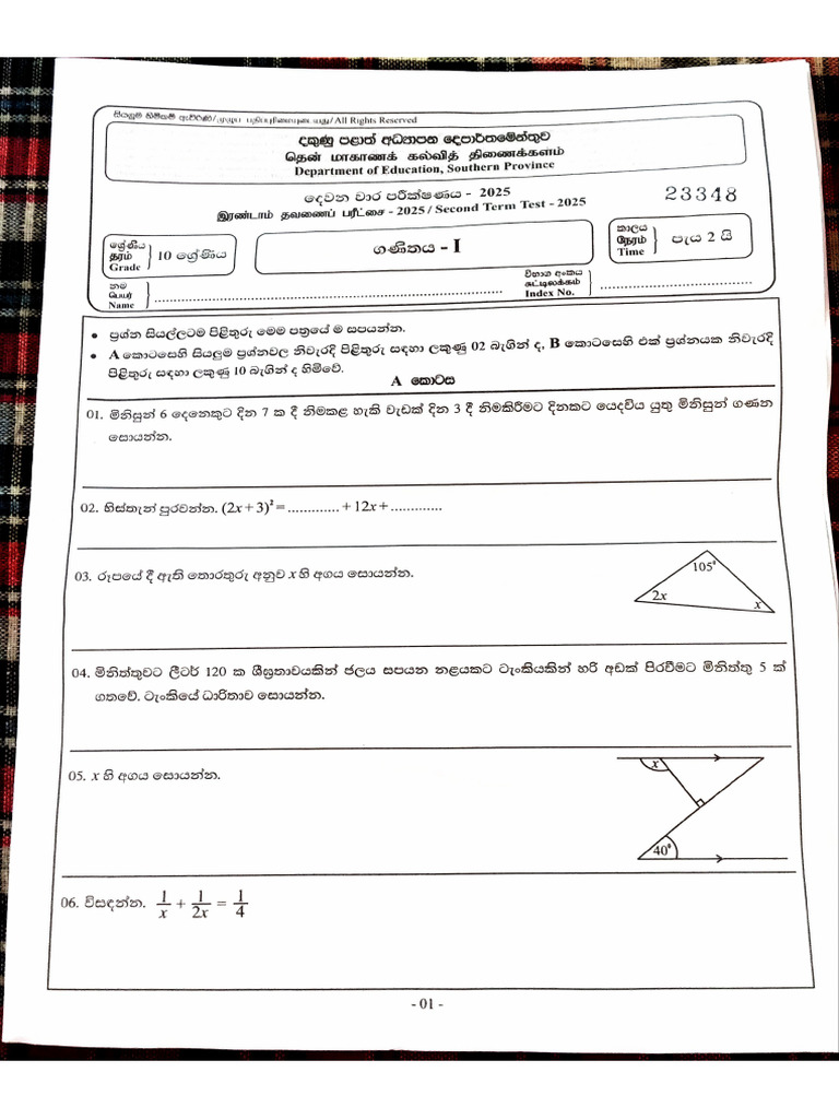 Maths Grade 10 | PDF