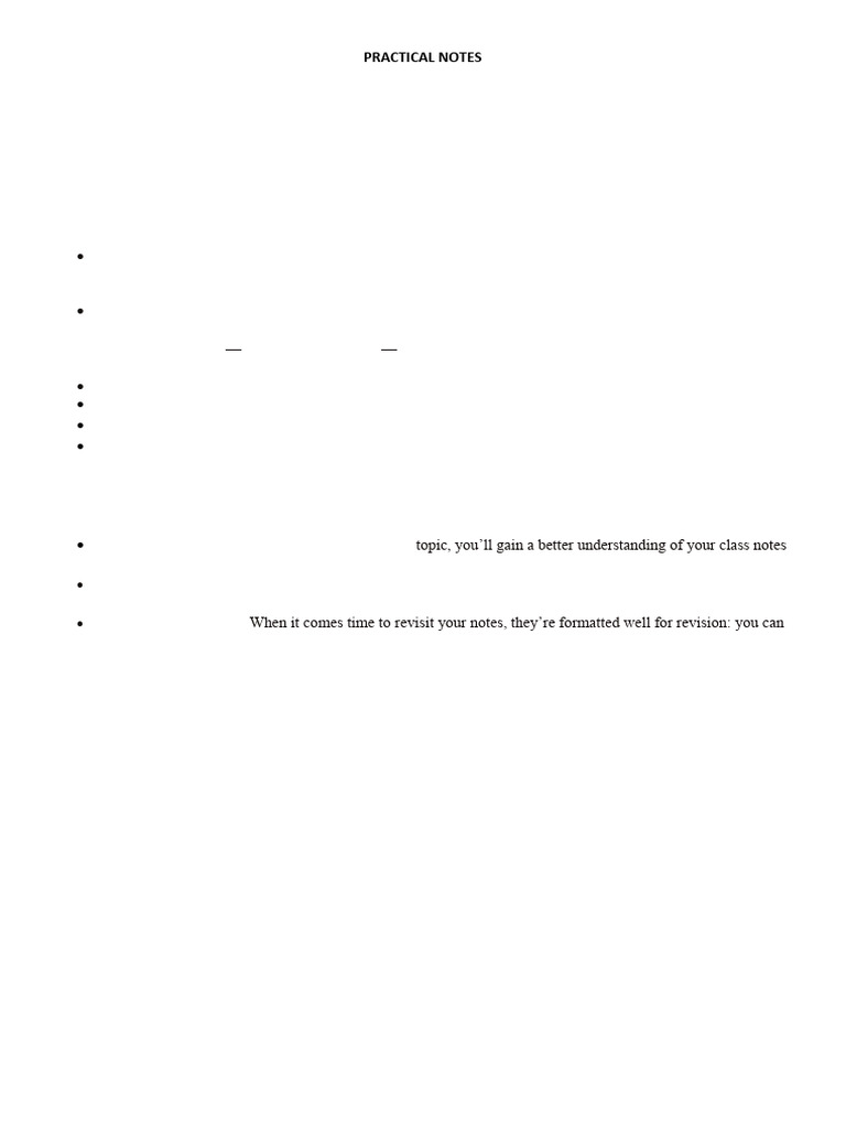 Practical Note-Taking Techniques | PDF | Note (Typography) | Citation