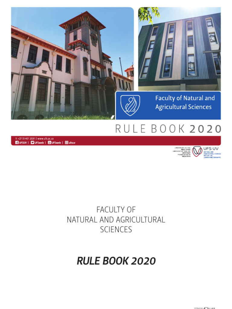 UFS Faculty of Natural Sciences Rulebook | PDF | Bachelor's Degree ...